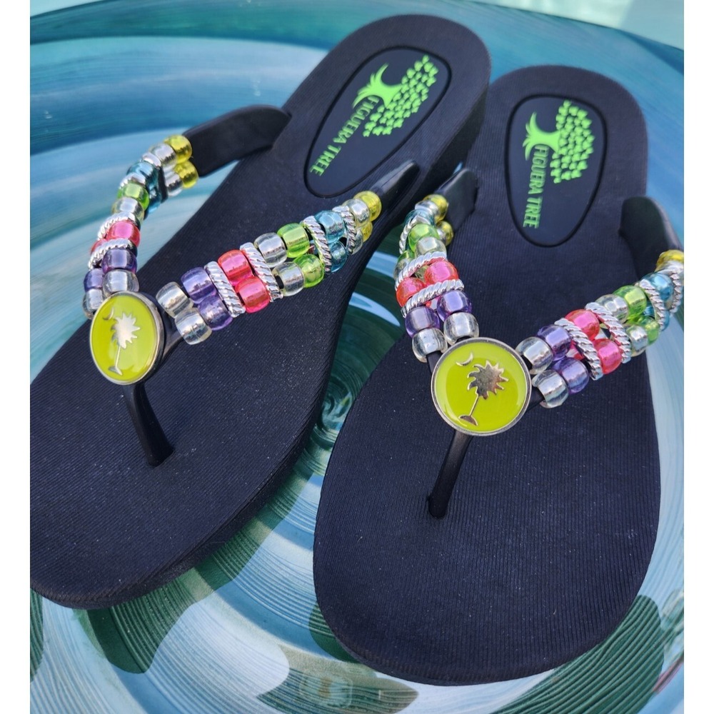 Brittany Beautiful Crystal Flip Flops Sandals SUPER COMFY Size 9